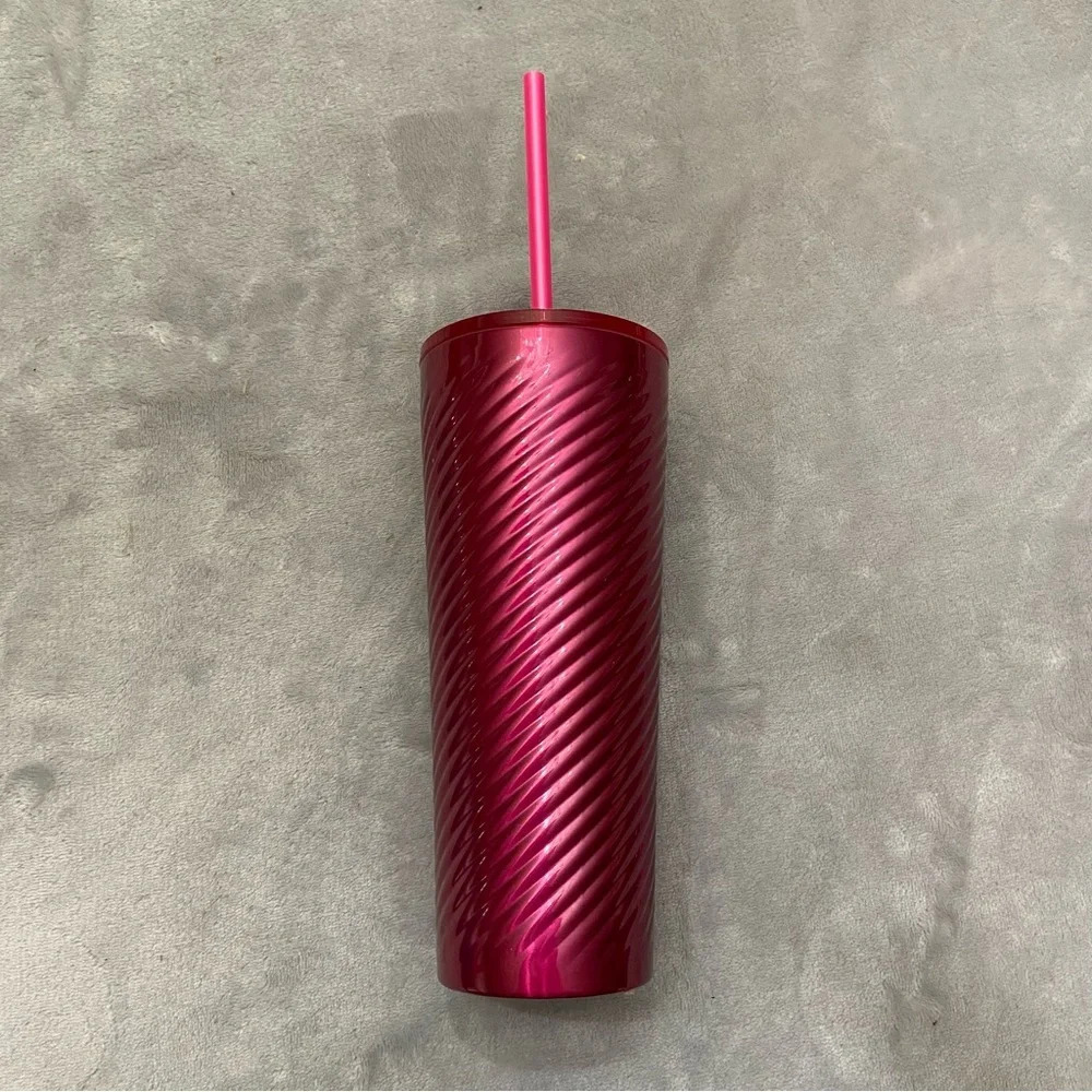 New! Starbucks venti stainless steel tumbler pinkish red - Picture 4 of 6